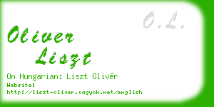 oliver liszt business card